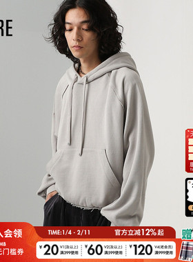HARE卫衣男冬季新款时尚气质流行日系简约宽松连帽卫衣150282