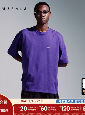 NUMERALS T恤男2025夏季新款含棉通勤运动休闲短袖圆领上衣571743