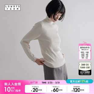 内搭半高领打底针织衫 新款 451467 FARM毛衣女2025冬季 LOWRYS