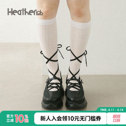 Heatherich鞋子女2026新款休闲潮流2WAY圆头厚底芭蕾鞋581679