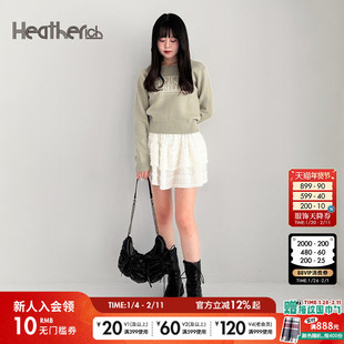 Heatherich 毛针织衫女2026春季新款字母休闲日系毛衣292250