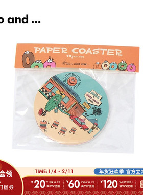 niko and ...Ryu Ambe联名系列杯垫年新款圆形拼色杯垫992155