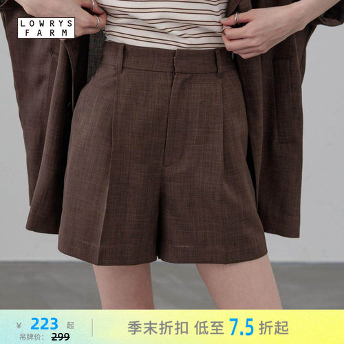 纯色西装短裤 复古通勤百搭