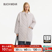 新款 BUCH WEAR棉服女2025冬季 高级廓形菱格大口袋厚外套602737