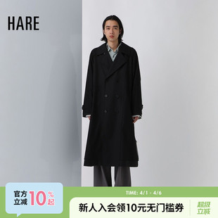 商务日系气质长袖 HARE风衣男2026春季 新款 时尚 风衣286274 长款