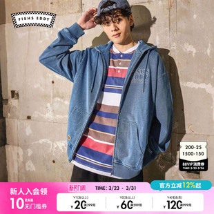 新款 FISHS 2026春季 卫衣男女同款 潮流街头连帽外套661442 EDDY