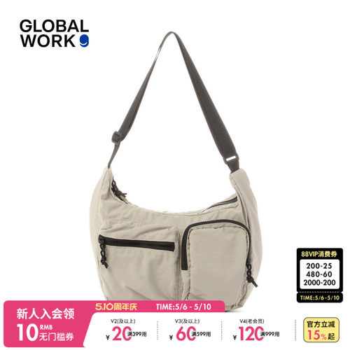 GLOBAL WORK 包袋男女同款2026新款多色机能多口袋挎包660209