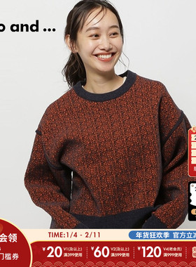 niko and ...毛针织衫女冬季新款日系宽松气质短款毛衣142813