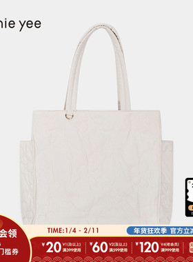tiy nie yee手提包女冬季新款通勤提花日系便携手拎包152143