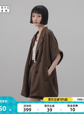 LOWRYS FARM西装女2026夏季新款职场通勤短袖西服外套637608