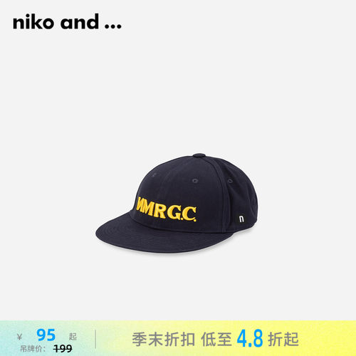 nikoand鸭舌帽2021彩色字母运动