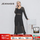 时尚 JEANASIS连衣裙女冬季 新款 镂空流行气质日系长裙149562