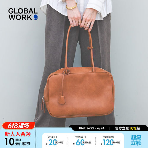 GLOBAL WORK 包袋2026新款通勤约会大容量日式手拎包660806