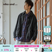 and 长袖 ...外套男2026春季 休闲巴恩风猎装 夹克服492856 新款 niko