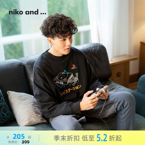 niko and ...PlayStation限定合作系列2026春季廓形卫衣男284331