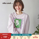 新款 ...卫衣女2025冬季 字母印花圆领棉质休闲上衣600389 and niko