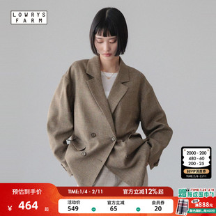 LOWRYS FARM外套女2026春季新款双排扣沉稳通勤休闲西装589176