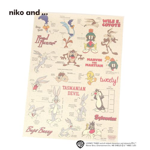 niko and ...兔八哥联名系列包装纸2025新款创意卡通包装纸320382