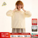 新款 SEE 双层娃娃领可爱上衣611498 PIZZA衬衫 女2026春季 YOU