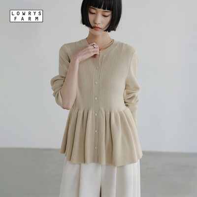 LOWRYS FARM针织衫女2026春季新款文艺纯色干练开衫661234