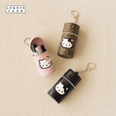 Sanrio联名2025新款 LOWRYS FARM Kitty圆筒化妆包口红包580301