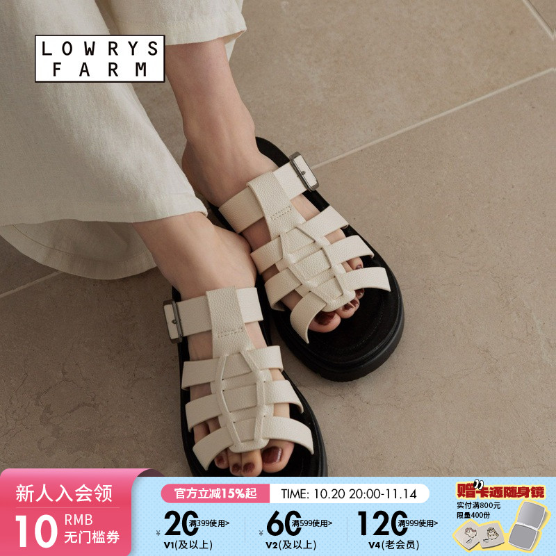 LOWRYS FARM凉鞋女2025新款时尚简约休闲日系鞋283656