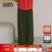宽松休闲阔腿垂感裤 GLOBAL 子591305 女2025冬季 新款 WORK 休闲裤