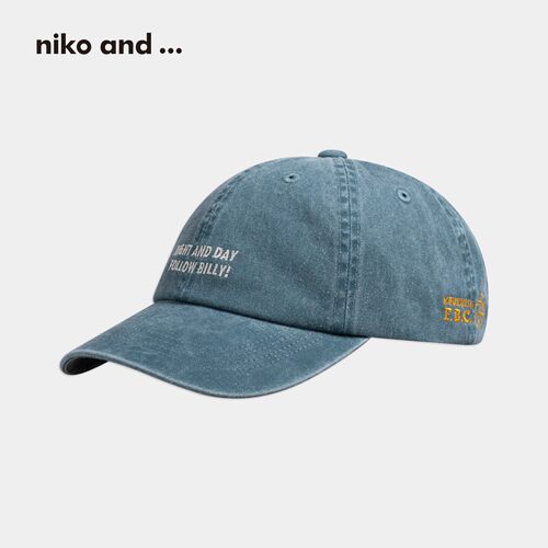 niko and ... 鸭舌帽男女同款2026新款字母刺绣户外鸭舌帽663223