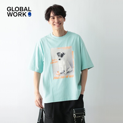 GLOBAL WORK FLUFFY FRIENDS联名2026夏季新款动物短袖T恤637645