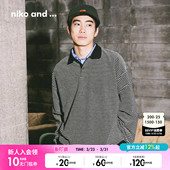 and POLO衫 ...卫衣男2026春季 休闲条纹松弛感长袖 636898 新款 niko