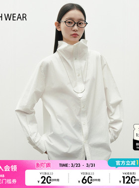 BUCH WEAR外套女2026春季新款休闲日系高领衬衫简约外衣326569