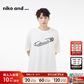 简约宽松通勤棉质短袖 niko 104804 T恤男女同款 春季 and ...DMD