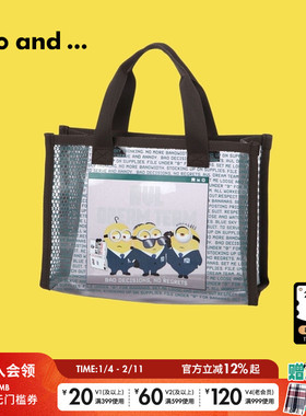 niko and ...小黄人联名系列手提包冬季新款卡通手拎包127293