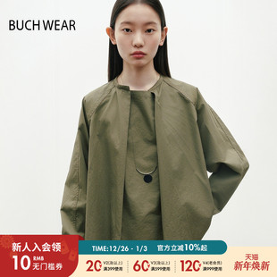 新款 女2025夏季 设计感纯色简约系扣上衣326635 WEAR衬衫 BUCH