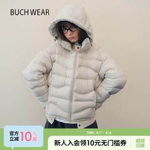 新款 宽松休闲排骨连帽保暖外套641341 WEAR羽绒服女2025冬季 BUCH