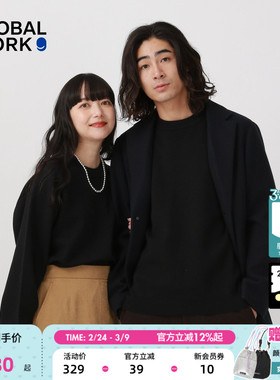 GLOBAL WORK 针织衫男女同款2026春季新款情侣款长袖毛衣581064