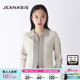 少女拉链简约毛衣151408 时尚 JEANASIS毛针织衫 女2025春季