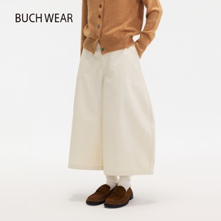 小众设计宽松阔腿棉质裤 BUCH 新款 女2025冬季 子621248 WEAR休闲裤