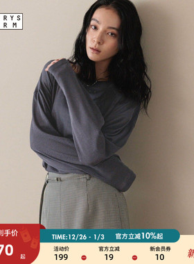 LOWRYS FARM T恤26春季新款简约色系清冷感长袖上衣580950