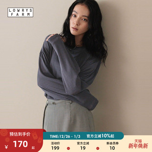 简约色系清冷感长袖 LOWRYS 新款 T恤25秋季 上衣580950 FARM