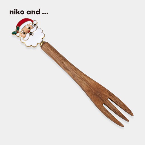 niko and ... 圣诞系列2025新款圣诞老人装饰木质餐叉617111