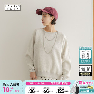 LOWRYS FARM卫衣女2025冬季新款含棉廓形长袖上衣581146