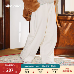 and 舒适垂感宽松加绒裤 ...休闲裤 新款 子582295 女2025冬季 niko