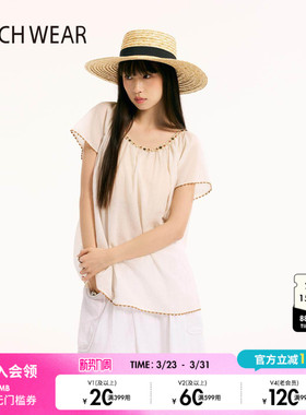 BUCH WEAR T恤女2025年夏季新款文艺设计感圆领短袖上衣578027