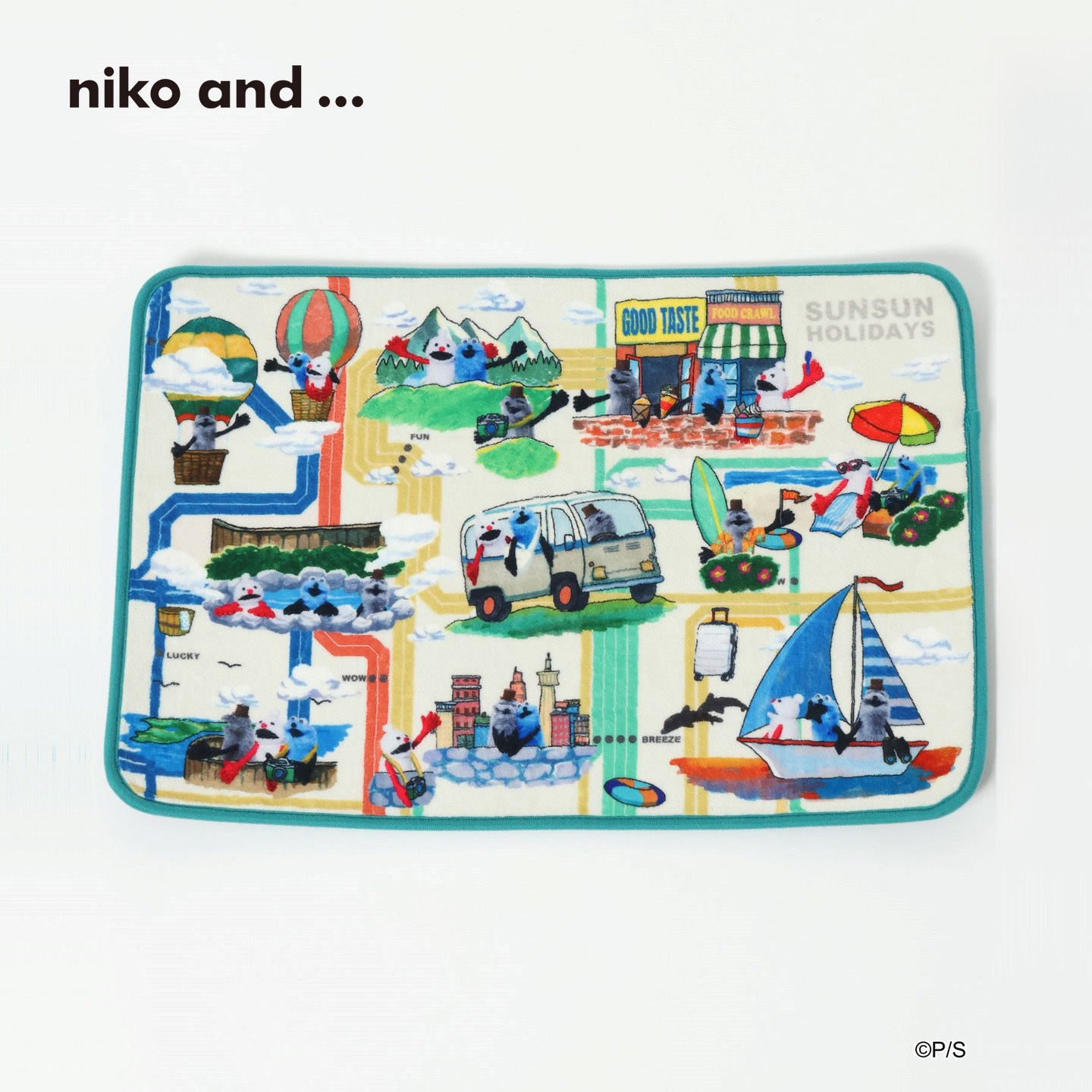 niko and ... PUPPET SUNSUN联名系列2025新款创意卡通地垫578541