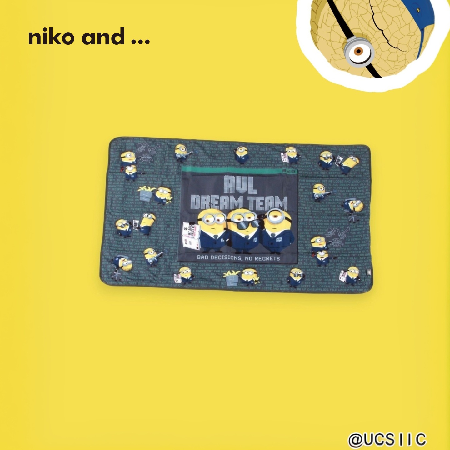 niko and ... 垫布小黄人可爱创意多功能垫子124118