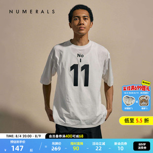 NUMERALS T恤男2026夏季新款运动风数字印花短袖上衣637697