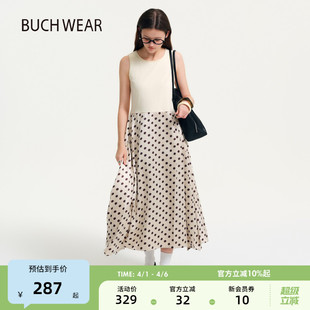 新款 上下拼接波点背心裙子621483 WEAR连衣裙女2026夏季 BUCH