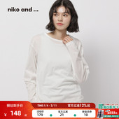 and ...T恤2026春季 新款 niko 女士宽松休闲长袖 上衣234909