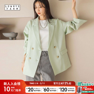 LOWRYS FARM西装女2026春季新款通勤干练廓形西服外套243336